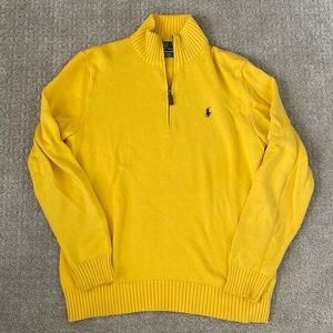 Yellow 1/4 Zip Sweater